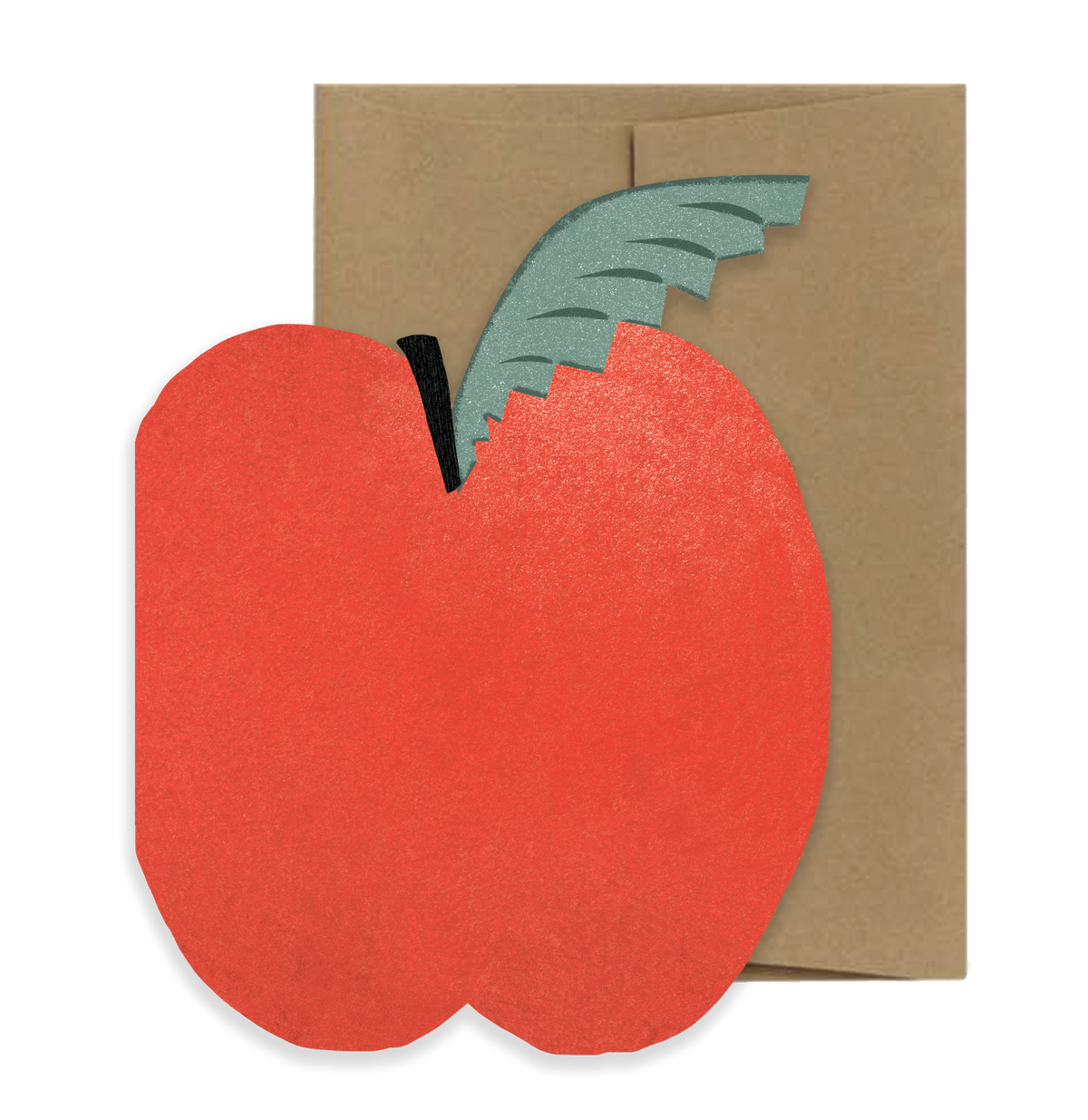 Apple, Die-Cut Blank Greeting Card