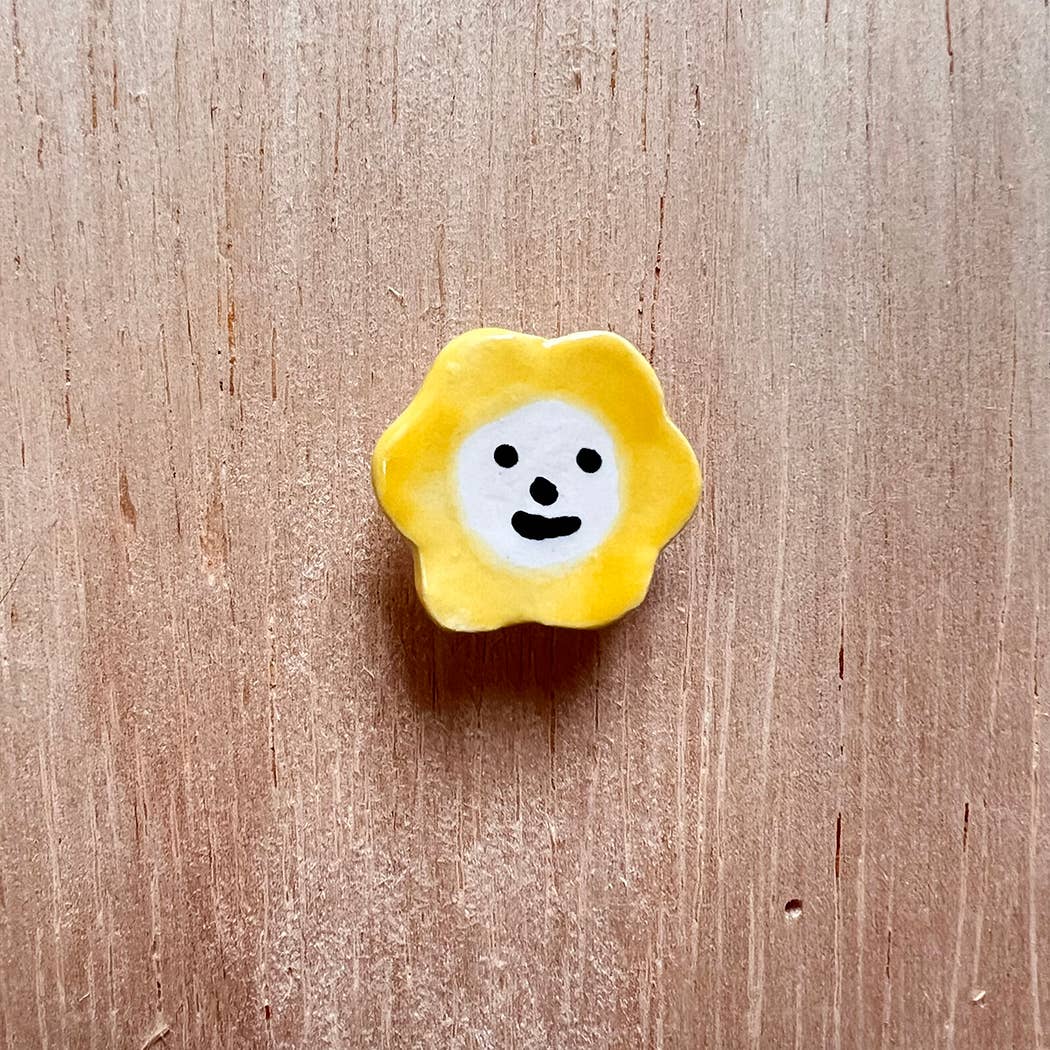 Ceramic Flower Pin