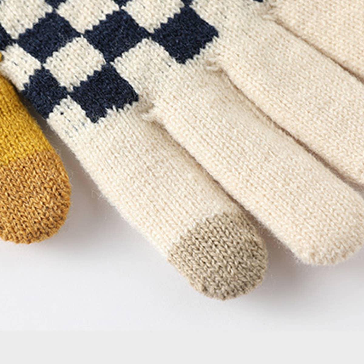 Striped Knit Gloves