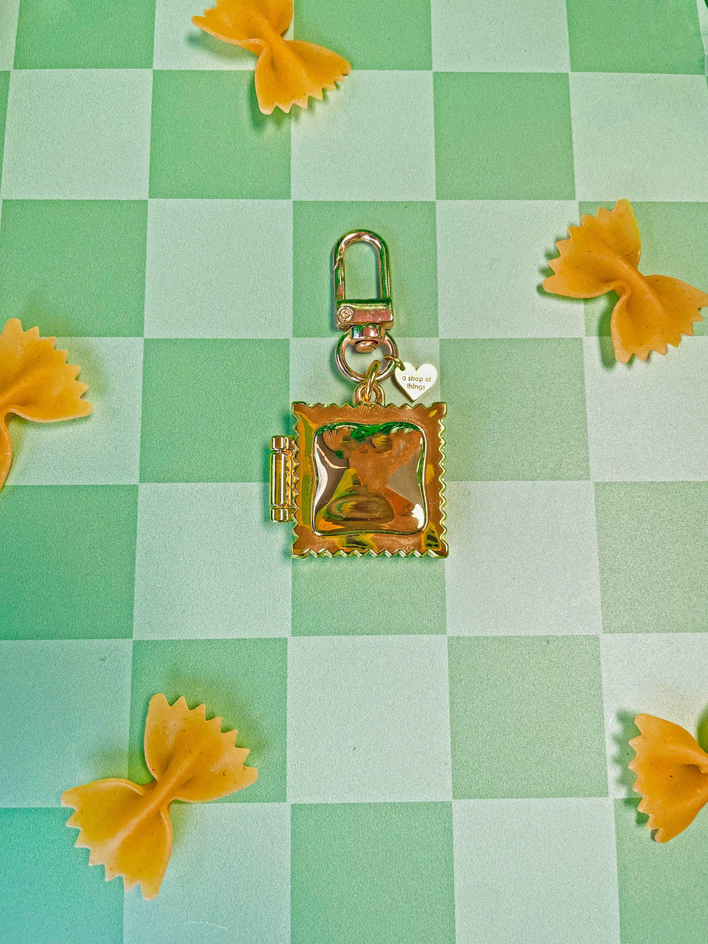 A Shop Of Things • Ravioli Locket Keychain