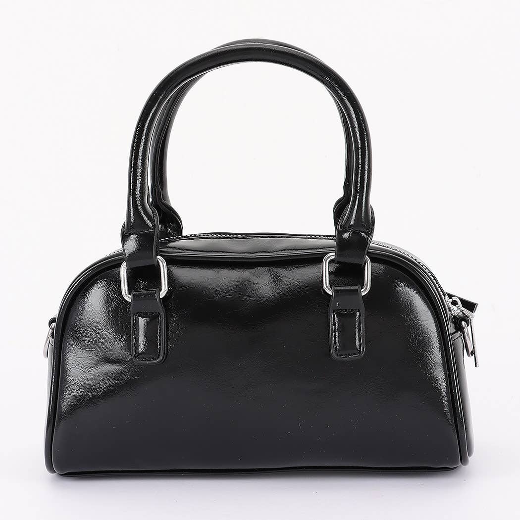 Vegan Leather Lace up Mini Hand Bag