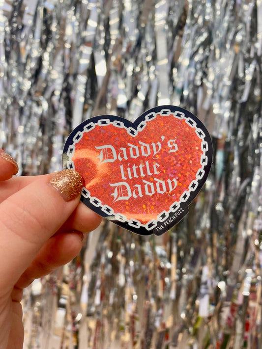The Peach Fuzz• Daddy's Little Daddy Glitter Sticker