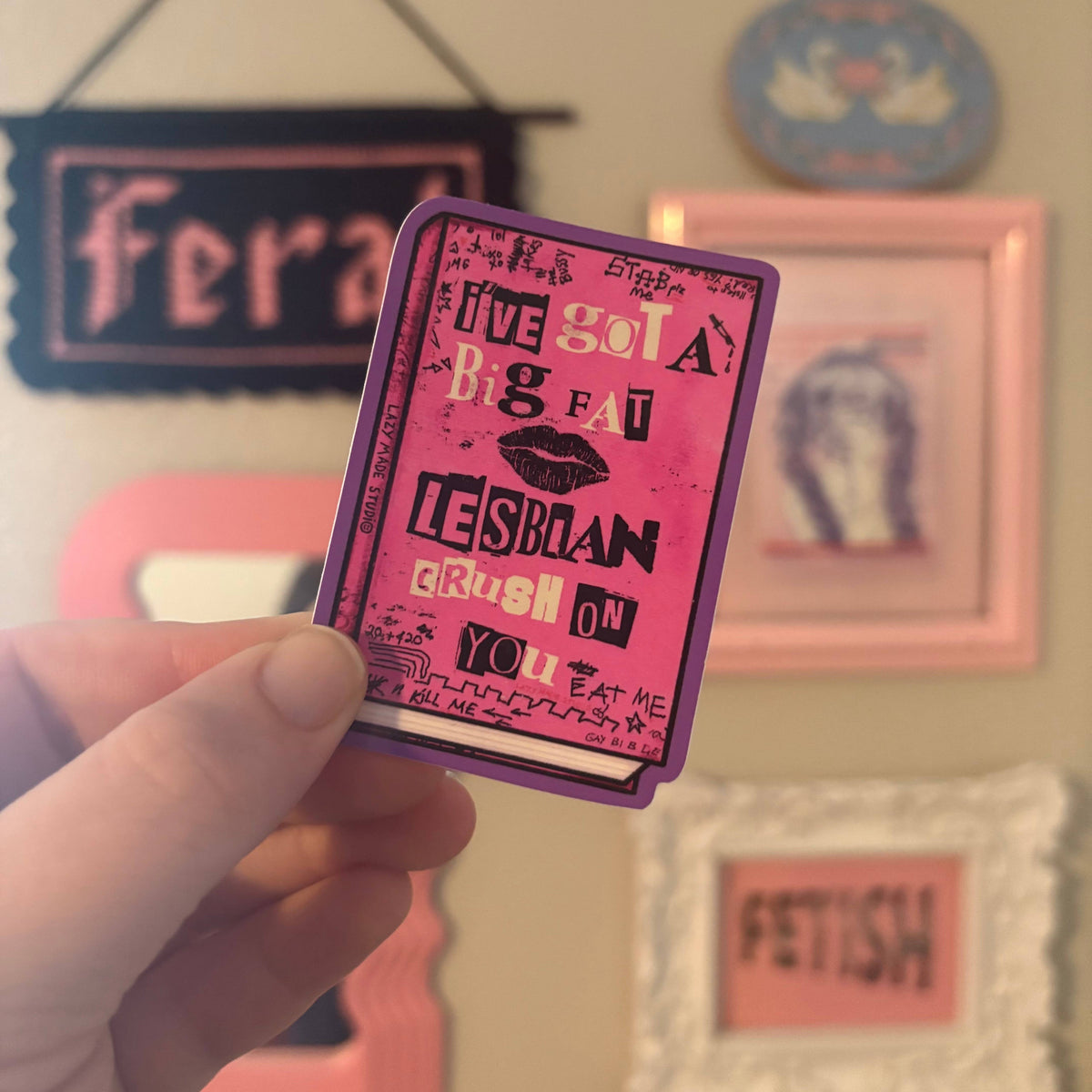 Lazy Made Studio • Lesbian Crush Mean Girls Vinyl Sticker