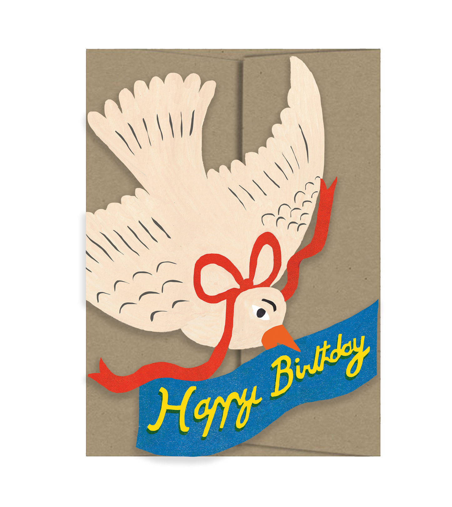 Happy Birthday Bird, Die-Cut Blank Greeting Card
