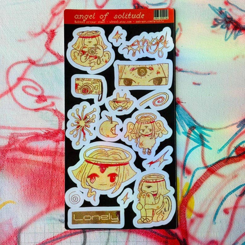 W0nkk0 • Clear Horror Aesthetic Sticker Sheets, Y2K Webcore