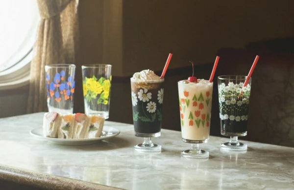 Aderia, Ishizuka Glass • Retro Cup Tumbler Glass, Imported Japan