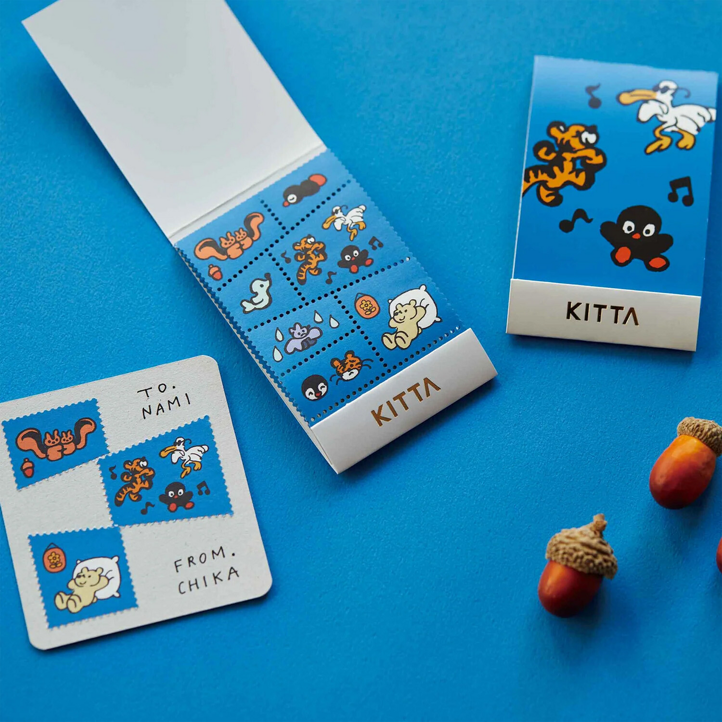 Silly Animals Washi Tape Asymmetrical Strips, Imported Japan