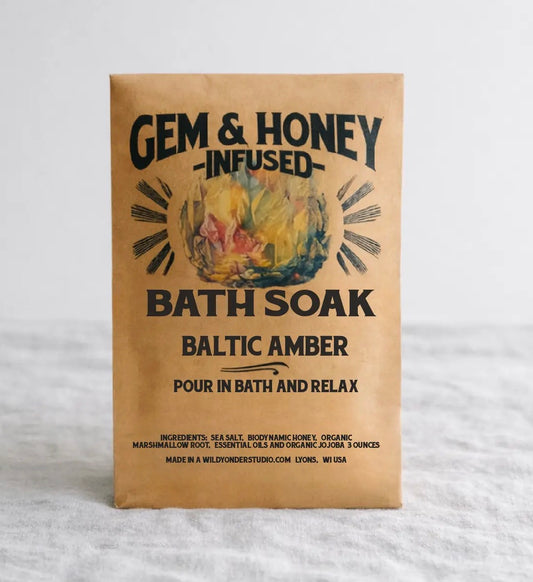 Wild Yonder Studio • Baltic Amber Bath Soak or Body Scrub Organic