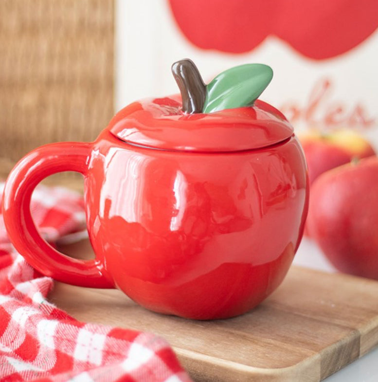 Apple Shaped Lidded Mug