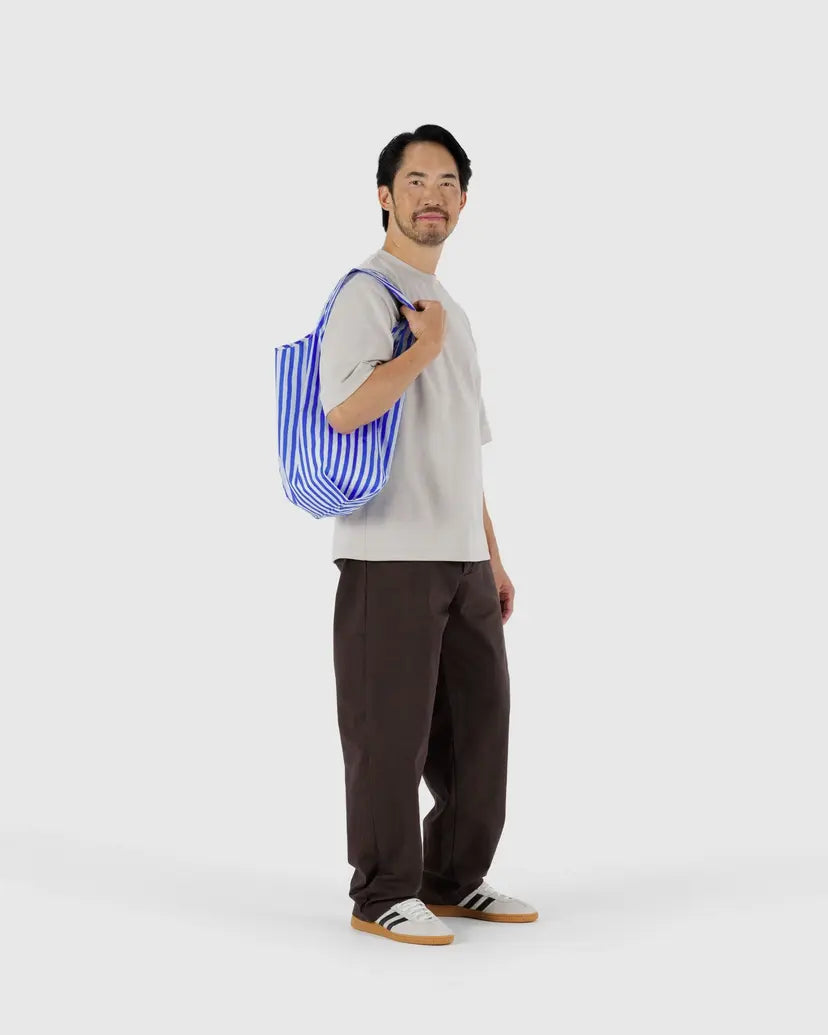 BAGGU • “Blue Painted Stripe” Standard Baggu