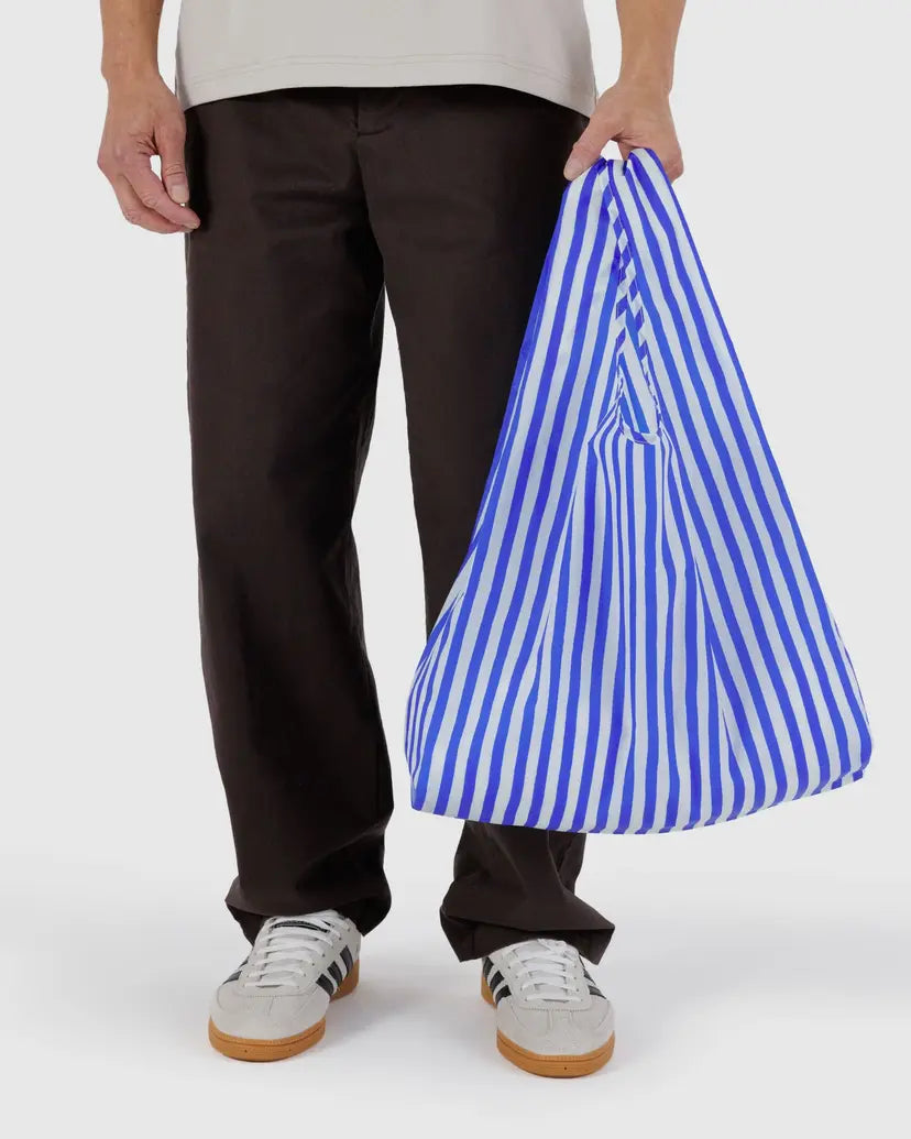 BAGGU • “Blue Painted Stripe” Standard Baggu