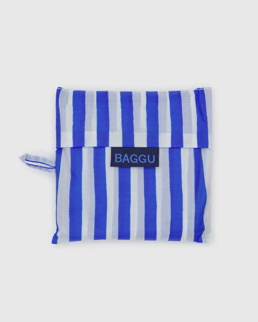 BAGGU • “Blue Painted Stripe” Standard Baggu
