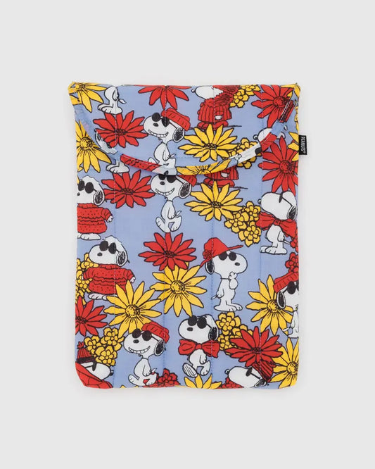 BAGGU • “Floral Snoopy” 13”/14” Puffy Laptop Sleeve