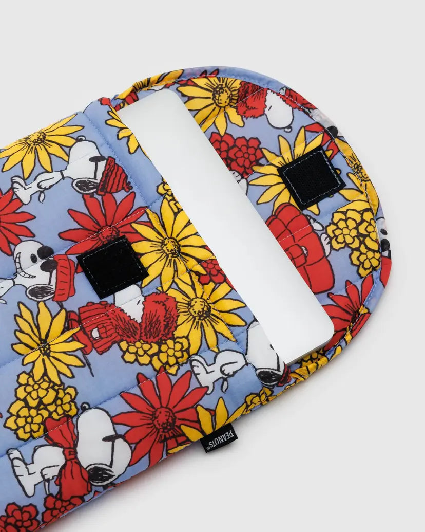 BAGGU • “Floral Snoopy” 13”/14” Puffy Laptop Sleeve