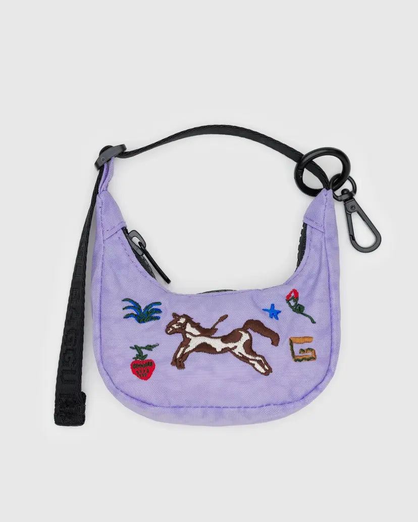 BAGGU • “Embroidered Pony” Crescent Bag Charm