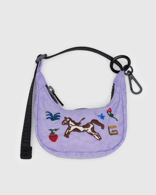 BAGGU • “Embroidered Pony” Crescent Bag Charm