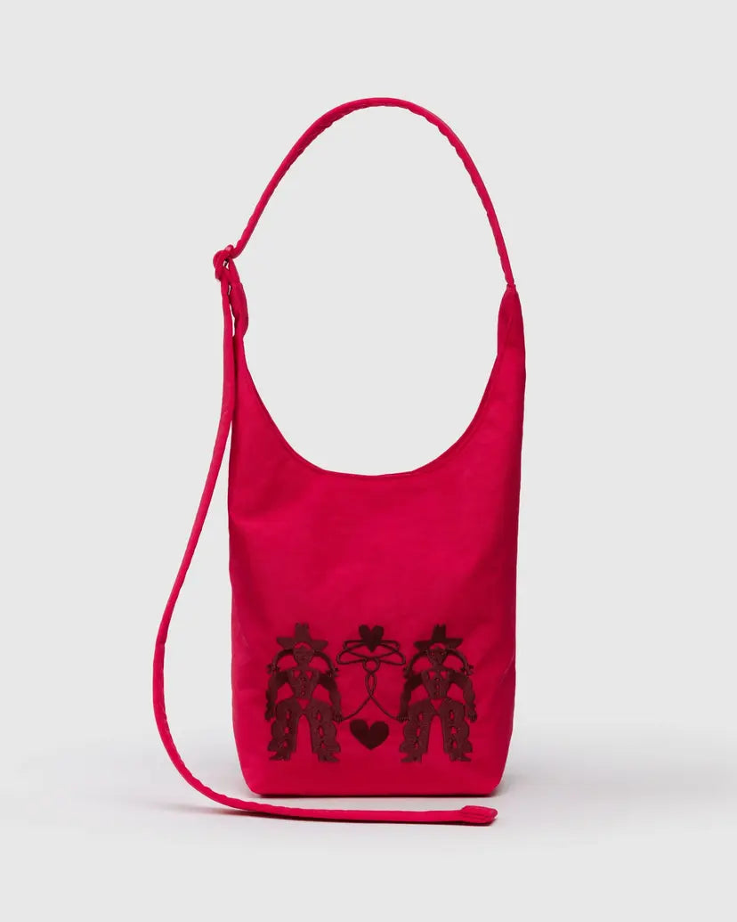 BAGGU • “Embroidered Cowgirl” Small Nylon Bag