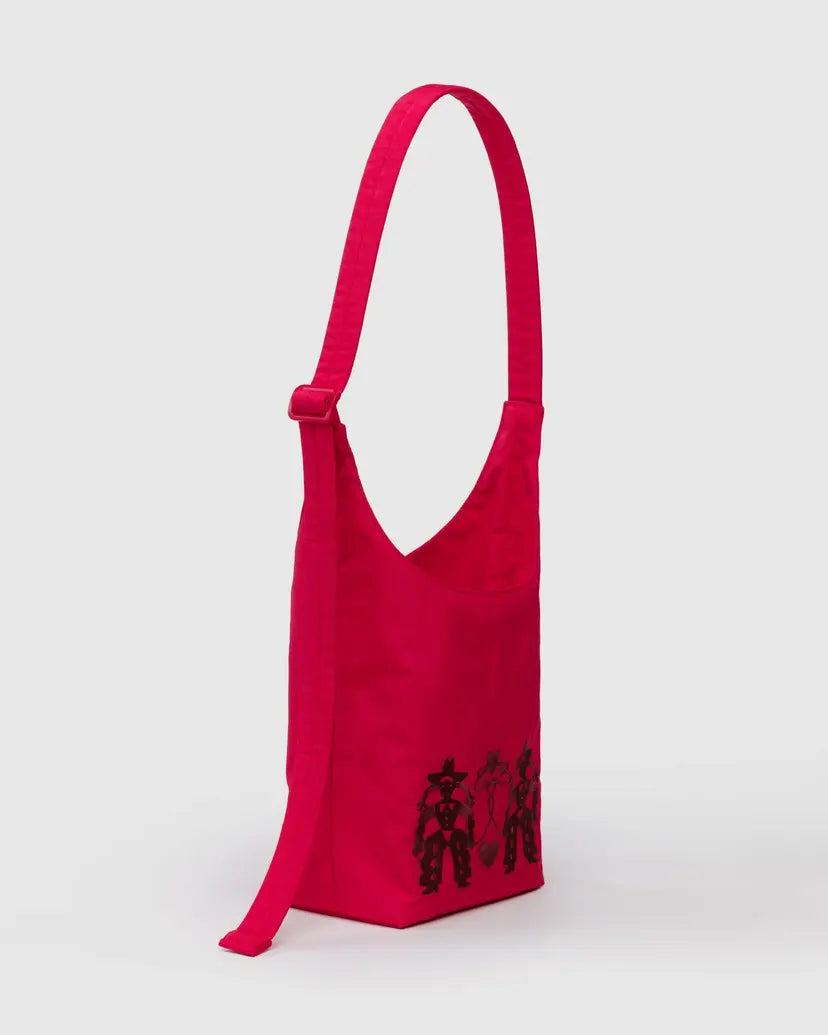 BAGGU • “Embroidered Cowgirl” Small Nylon Bag