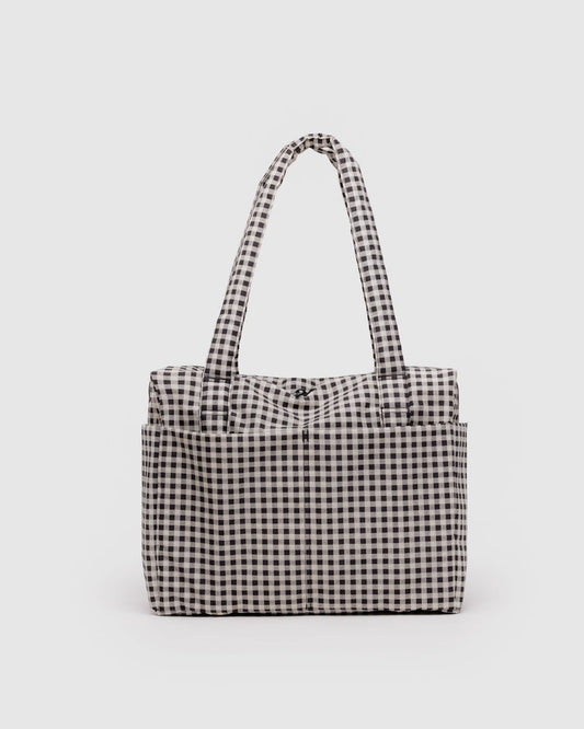 BAGGU • “Black And White Gingham ” Small Cloud Carry-On