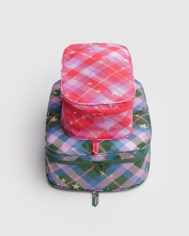 BAGGU • “Star Plaid ” Packing Cube Set