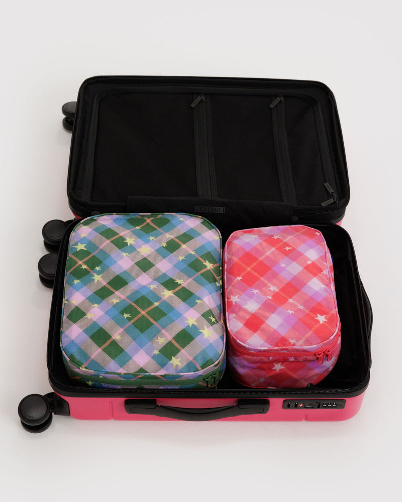 BAGGU • “Star Plaid ” Packing Cube Set