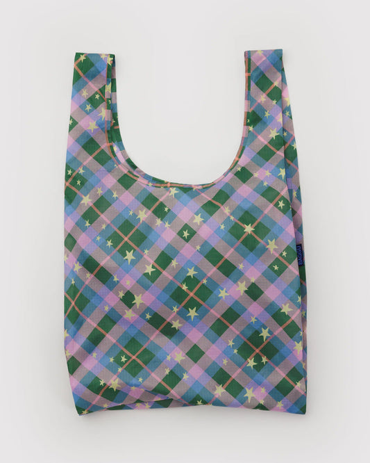BAGGU • “Green Star Plaid” Standard Baggu