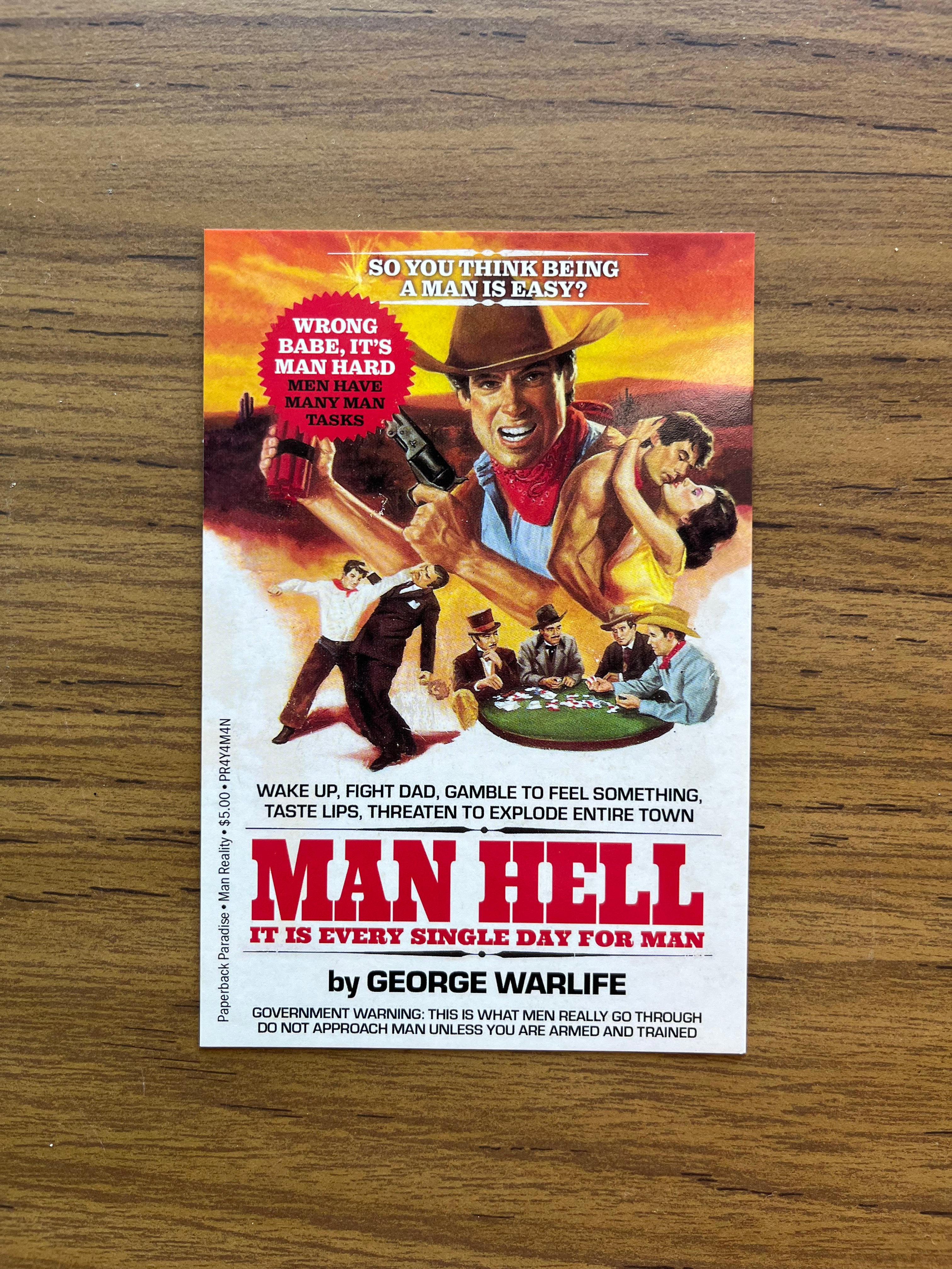 Man Hell Postcard