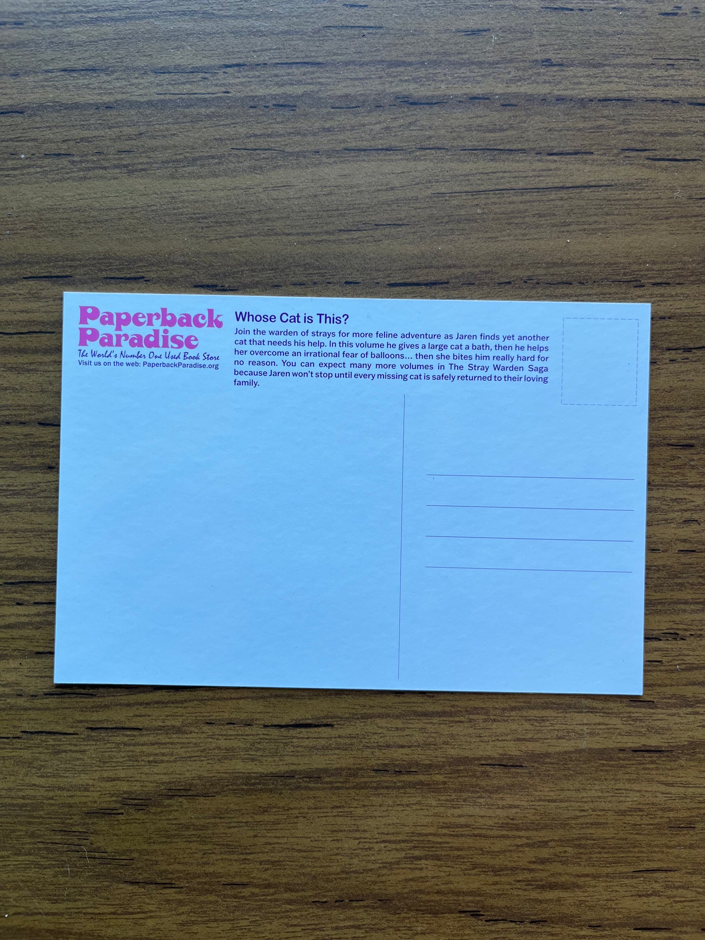 Whose Cat Is This? Postcard