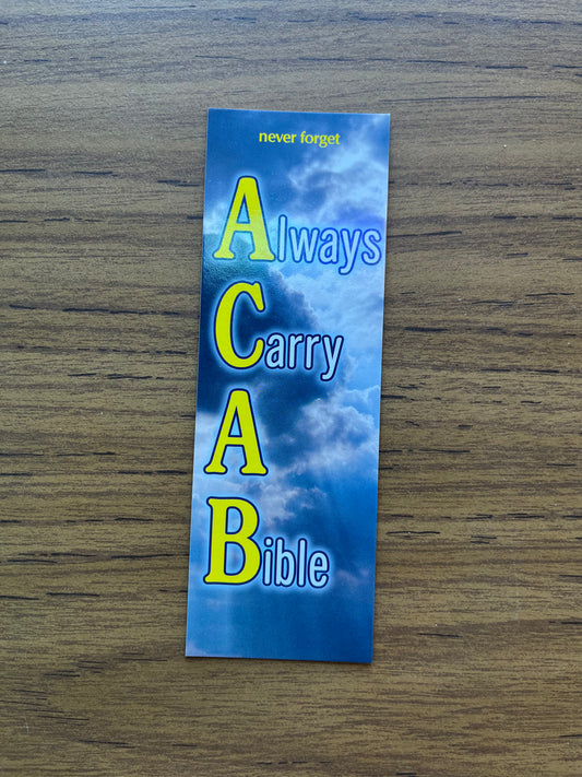 Always Carry A Bible Bookmark