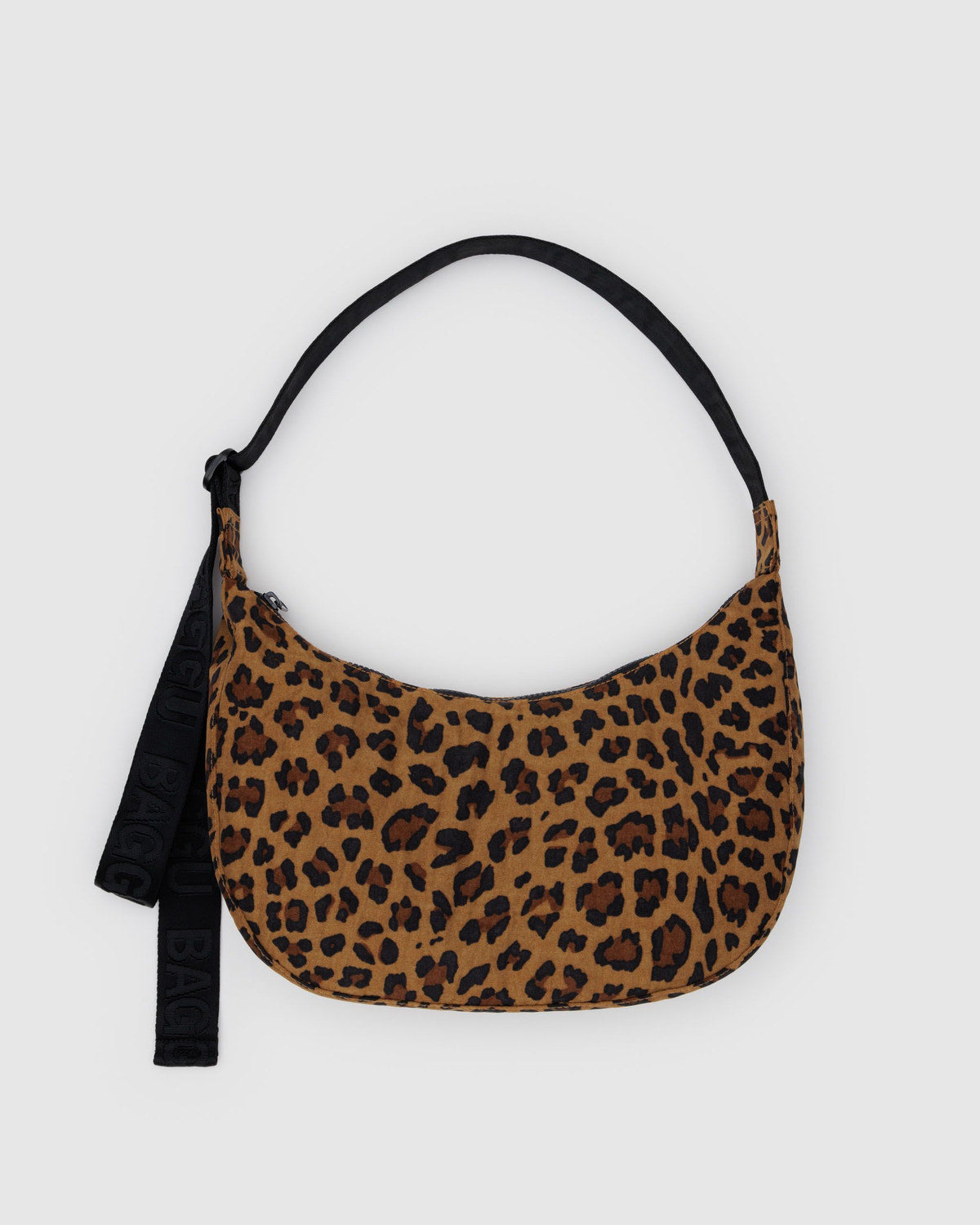 BAGGU - “Leopard” Medium Nylon Crescent Bag