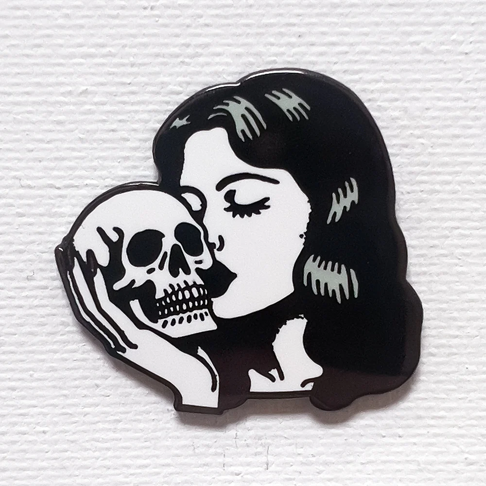 Strike Gently • Skull Woman Pin