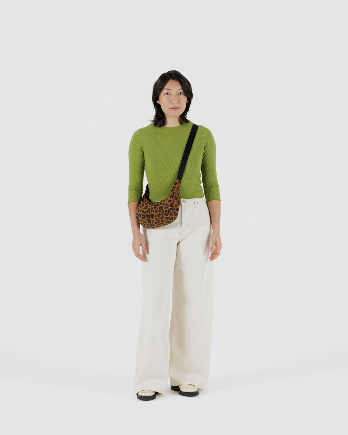 BAGGU • “Leopard” Small Crescent Bag
