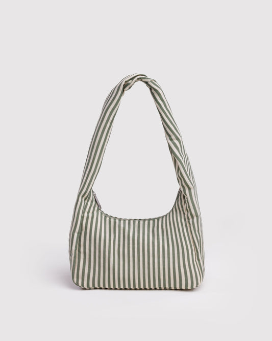 BAGGU • “Sage Stripe” Small Meringue Bag