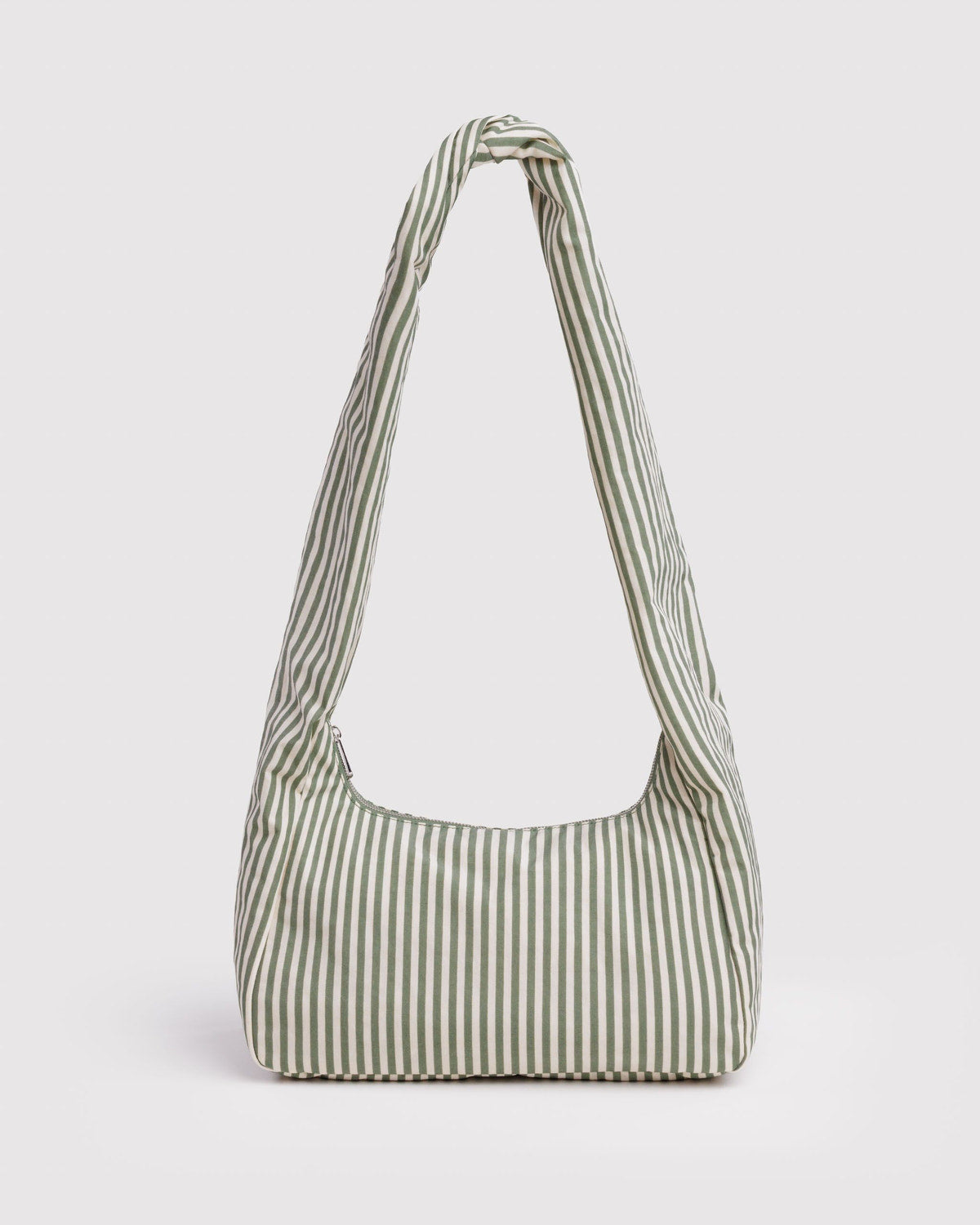 BAGGU • “Sage Stripe” Meringue Bag