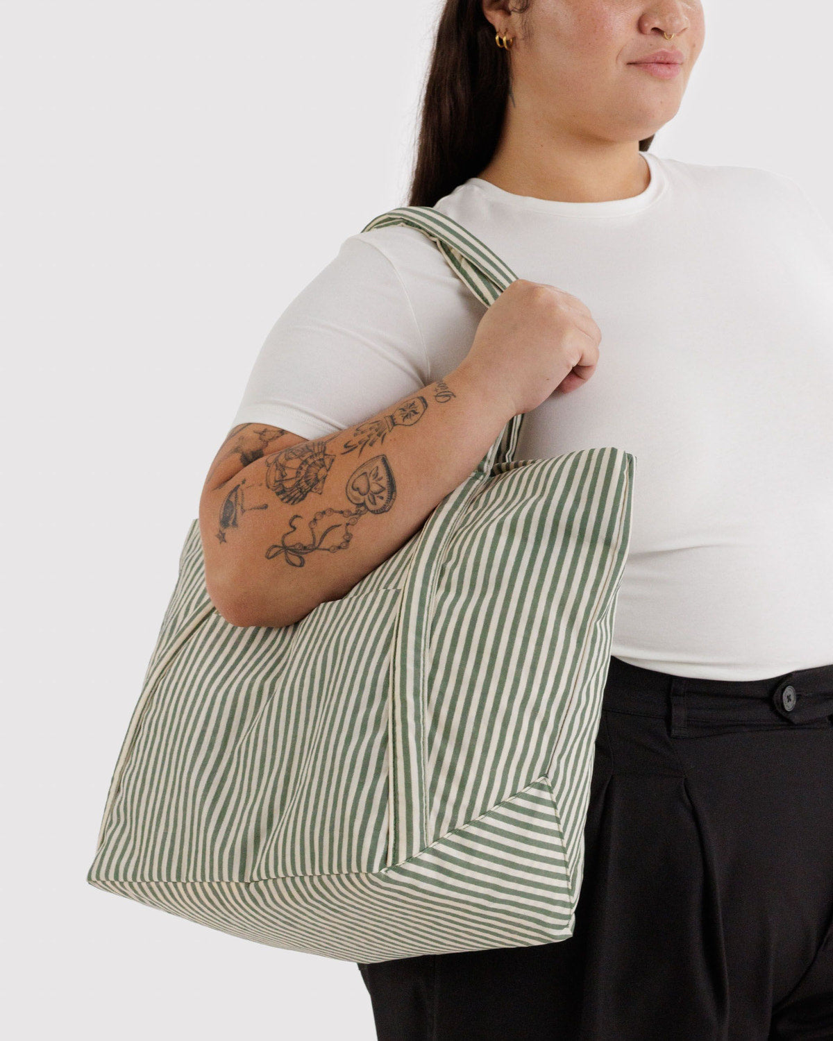 BAGGU • “Sage Stripe” Cloud Bag