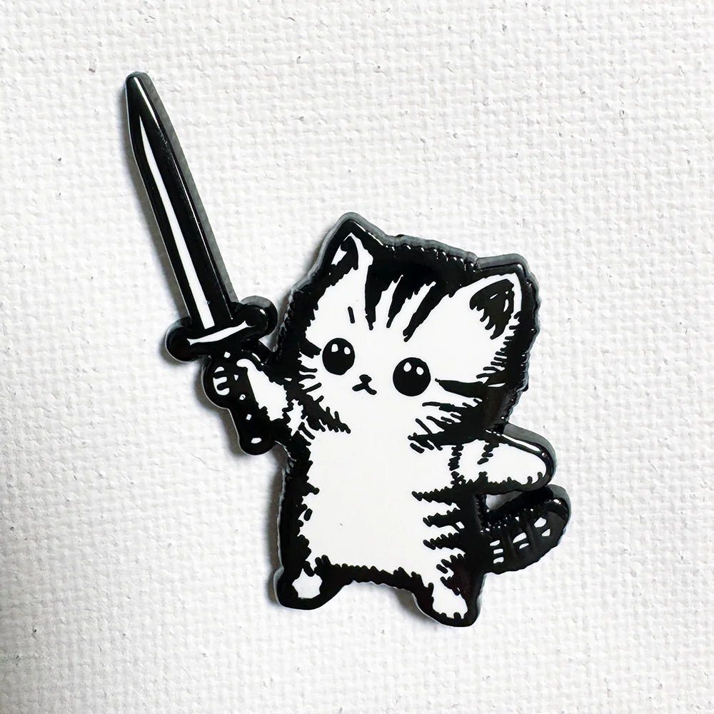 Strike Gently • Sword Kitty Pin