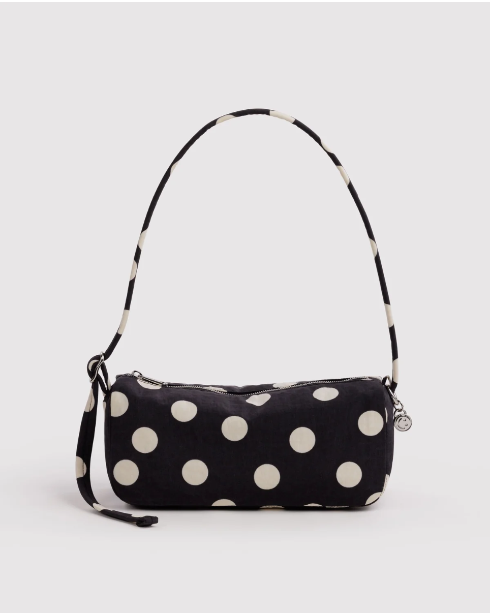 BAGGU • “Black and Cream Polka Dot” Nylon Loaf Bag
