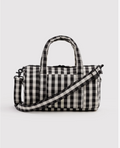 BAGGU • “Black and Cream Gingham” Nylon Duffle Bag