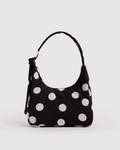 BAGGU - “Black and Cream Polka Dot” Mini Nylon Shoulder Bag