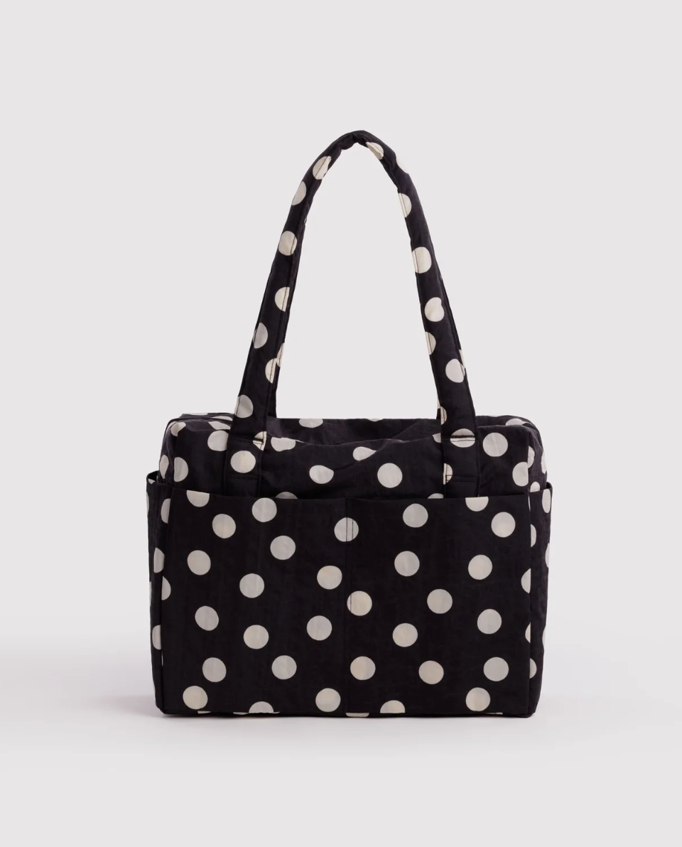 BAGGU • “Black and Cream Polka Dot” Small Cloud Carry-On