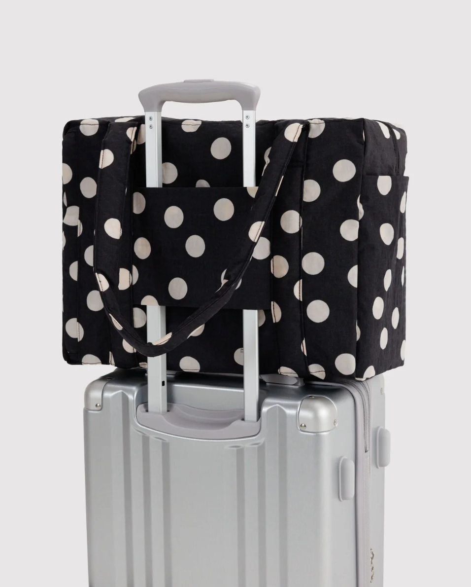 BAGGU • “Black and Cream Polka Dot” Small Cloud Carry-On