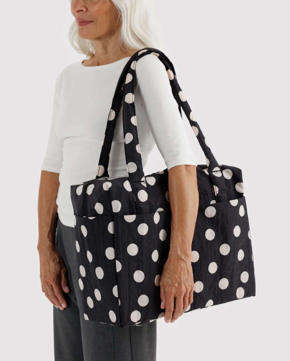 BAGGU • “Black and Cream Polka Dot” Small Cloud Carry-On