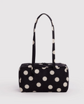 BAGGU • “Black and Cream Polka Dot” Nylon Bowler Bag