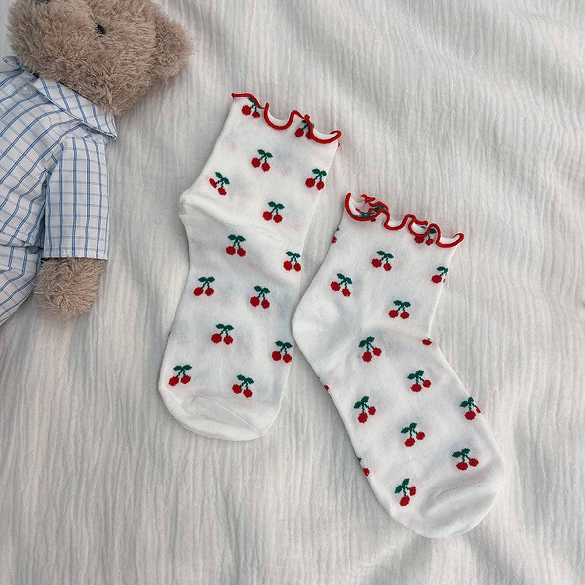 CUTE CHERRY COTTON SOCKS