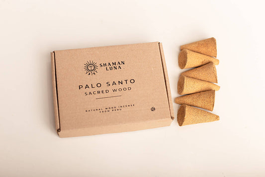 Fair-trade Palo Santo Incense Cones, 6 pieces