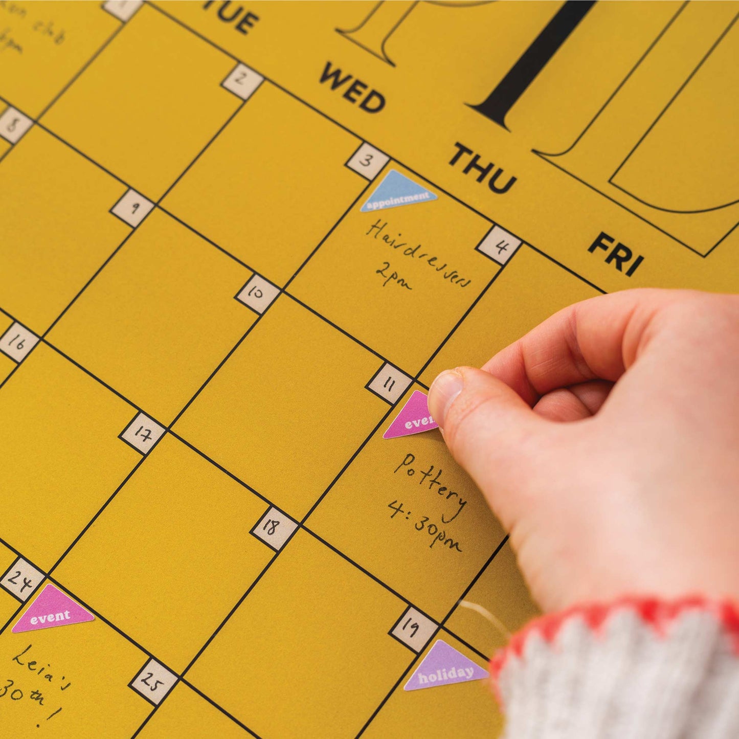 Undated A3 Planner | 12 Pages | Playful Type | Sunday Start