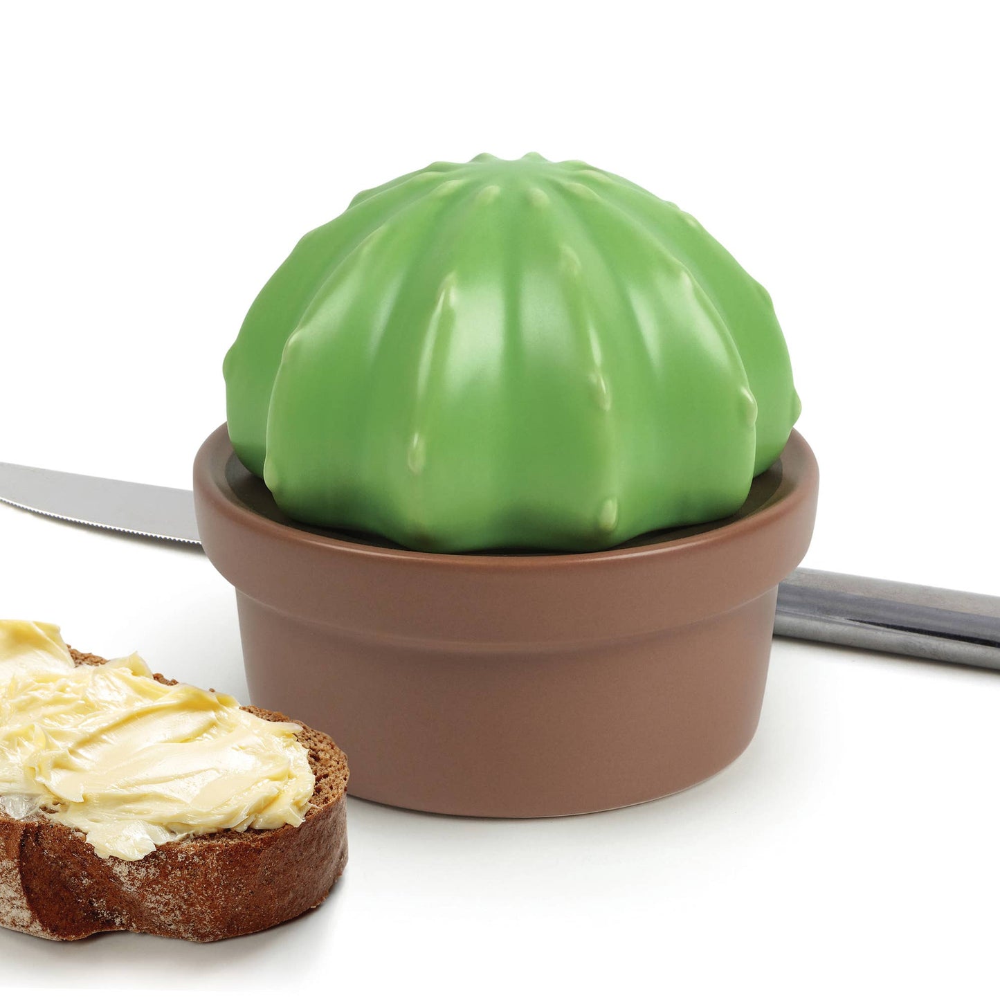 HOUSE PLANT Ceramic Cactus Butter Storage