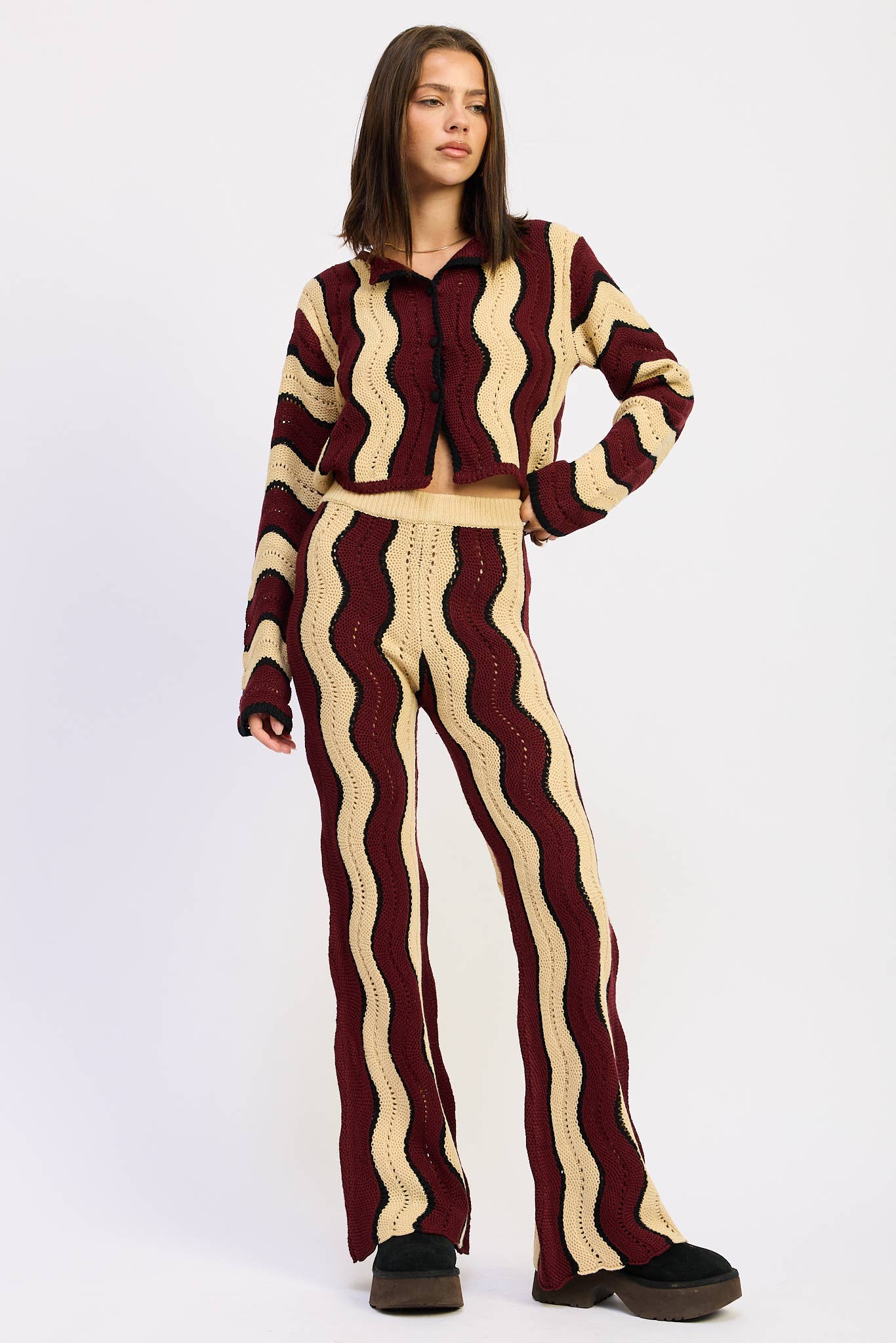 Emory Park • Cropped Sweater, Swirl Design