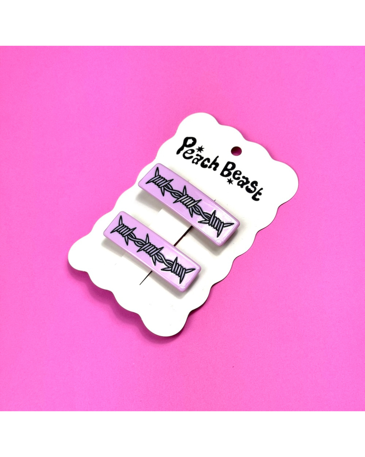 Peach Beast • Barbed Wire Tattoo Hair Clip Set