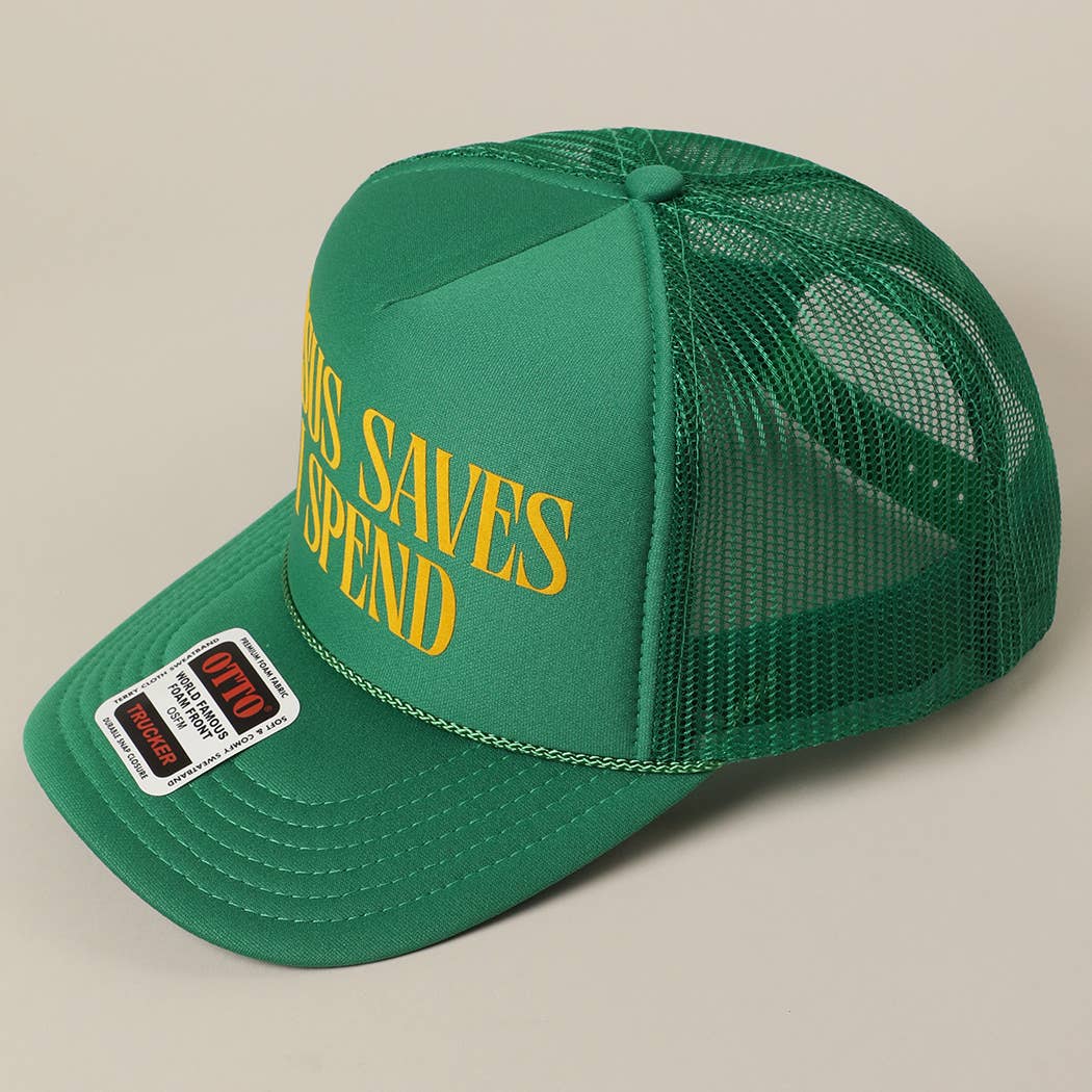 “Jesus Saves, I Spend” • Trucker Hat